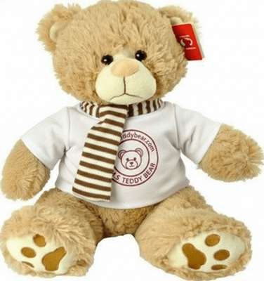 #TK1- 24" TAN TEDDY BEAR WITH LOGO TEE  