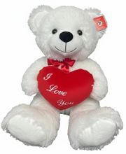 #V100- 22" TEDDY BEAR WITH HEART