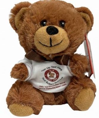 #TA19- 5" PLUSH TEDDY BEAR WITH LOGO