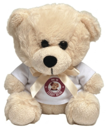 #TA2- 5" TAN TEDDY BEAR WITH LOGO
