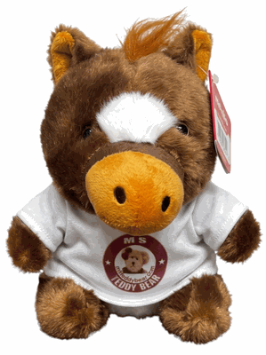 #TB33- 6.5" Plush horse with logo tee