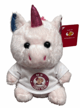 #C74- 6.5" Plush unicorn with logo tee