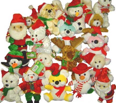 #RX7, 6"-7" Christmas plush toy mix (selling by dozen)