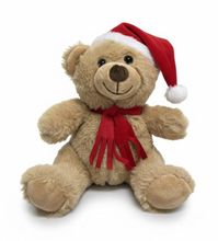 #X1C- 7" CHRISTMAS TEDDY BEAR WITH HAT