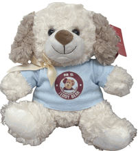 #TC7- 7" Cream Puppy Dog with logo
