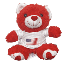 #A35- 7" FLAG TEDDY BEAR