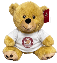#TC8- 7" Golden tan embroidery bear with logo