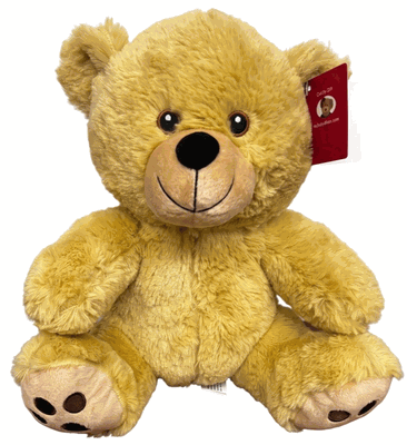 #A10- 7“ Golden tan embroidery eye bear