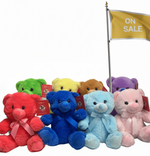 #TB6007, 7" COLORFUL TEDDY BEAR MIX (Selling by dozen)