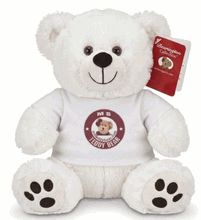 #TC3C- 7" CREAM EMROIDERY EYE BEAR WITH LOGO TEE