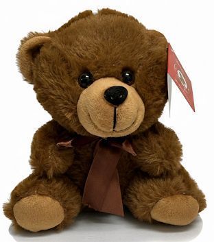 #A23- 7" BROWN SMILE TEDDY BEAR
