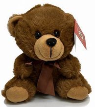 #A23- 7" BROWN SMILE TEDDY BEAR