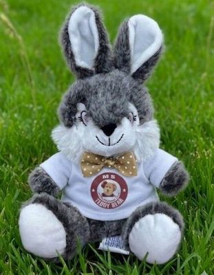 7" GREY BUNNY WITH LOGO TEE