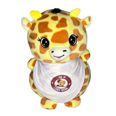 #TC8- 7" MOCHI SQUISHES GIRAFFE WITH LOGO BIB 