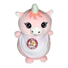 #TC36- 7" MOCHI SQUISHES UNICORN WITH LOGO BIB