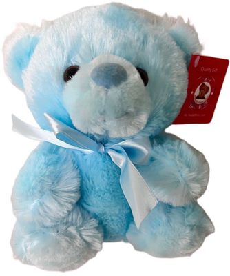 #A184, 7" PLUSH BLUE SITTING BEAR
