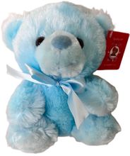 #A184, 7"  PLUSH BLUE SITTING BEAR
