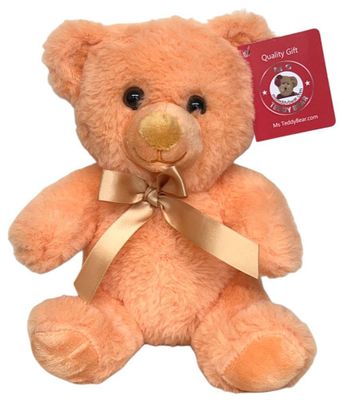 #A22- 7" ORANGE TEDDY BEAR 