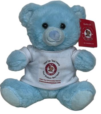 #TC22-7" BLUE TEDDY BEAR WITH LOGO TEE