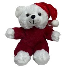 #X1D- 8" CHRISTMAS RED BEAR WITH HAT