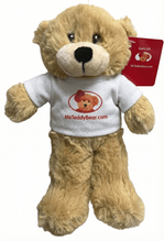 #TA1- 8" TAN BEAR WITH LOGO TEE 