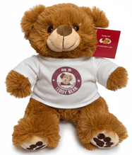 #TC2- 8" FUZZY BROWN BEAR WITH YOUR LOGO