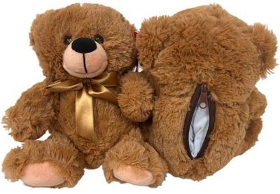 8" POCKET BROWN TEDDY BEAR (#A12)