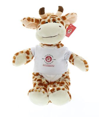 #TC40- 9" PLUSH GIRAFFE WITH LOGO