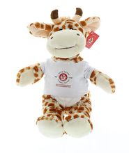 #TC40- 9" PLUSH GIRAFFE WITH LOGO  