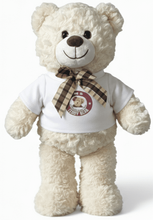 #TD3- 13" CREAM TEDDY BEAR WITH LOGO 