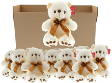 #FL101- FREE SHIPPING BOX- 12" SITTING CREAM BEARS (12 PCS, $8.33/PC)
