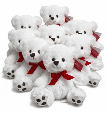 #FS8- 20 PCS OF 7" WHITE BEARS WITH FREE SHIPPING - $5.00/PC