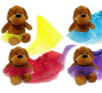 #TU6- 15" BROWN DOG WITH TUTU (LOGO TEE AS OPTION)