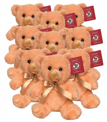 #FS17- 24 PCS OF 7" ORANGE BEARS WITH FREE SHIPPING - $4.17/PC