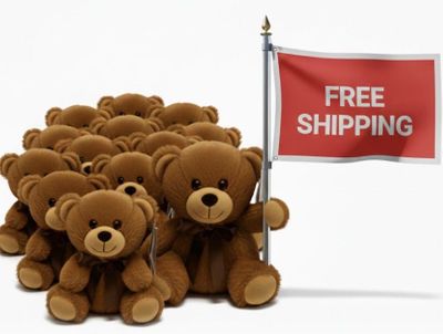 #FS15- 28 PCS OF 5" BROWN TEDDY BEARS WITH FREE SHIPPING - $3.57/PC