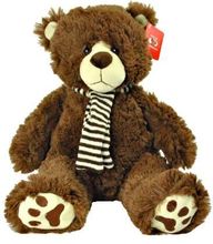 #D35- 12015B- 15" TEDDY BEAR WITH SCARF 