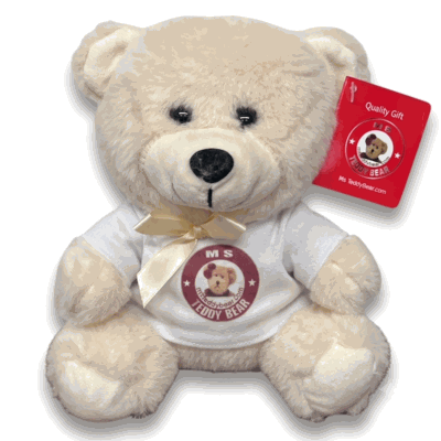 #TC10- 7" TAN TEDDY BEAR WITH LOGO TEE