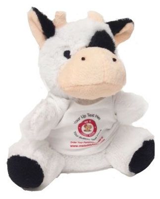 #TB30- 6.5" PLUSH COW /LOGO
