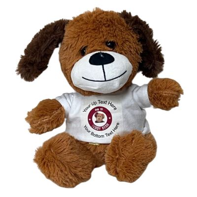 7" BROWN LONG EARS DOG WITH LOGO (#TB71)