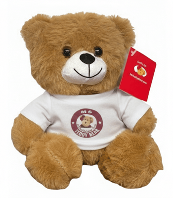 #TB24- 7" BROWN TEDDY BEAR WITH LOGO TEE