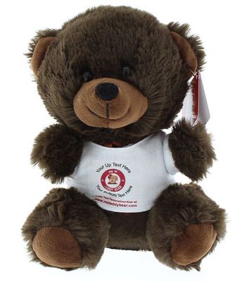 #TC1- 7" CHOCOLATE BEAR WITH LOGO TEE