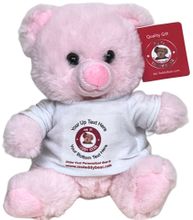 #TB18- 7" PINK TEDDY BEAR WITH LOGO TEE