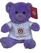 #TB13- 7" PURPLE TEDDY BEAR WITH LOGO TEE