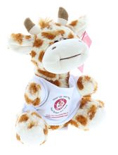 #TB20- 7" STUFFED ANIMALS GIRAFFE WITH LOGO