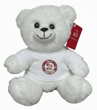 #TB23- 7" WHITE TEDDY BEAR WITH LOGO TEE