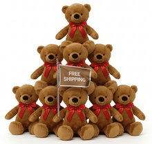 #FL113- FREE SHIPPING BOX- 15" EMBROIDERY EYES BEARS (12 PCS, $8.33/PC)