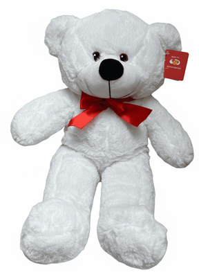 #E20- 18" WHITE SOFT BEAR WITH EMBROIDERY EYES