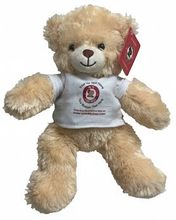 #TD51- 10.5" TAN TEDDY BEAR WITH LOGO