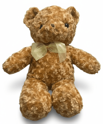#F7- 22" BROWN CURLY TEDDY BEAR