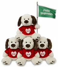#FV20- FREE SHIPPING BOX- 10" VALENTINE DOGS (20 PCS, $5.00/PC)